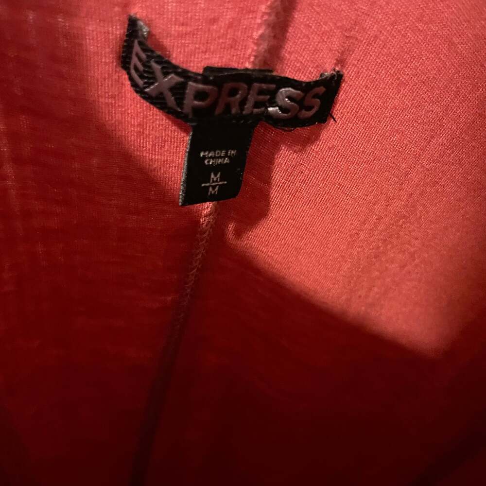 Express Rib Knit Salmon Dress Size Medium - Picture 4 of 4